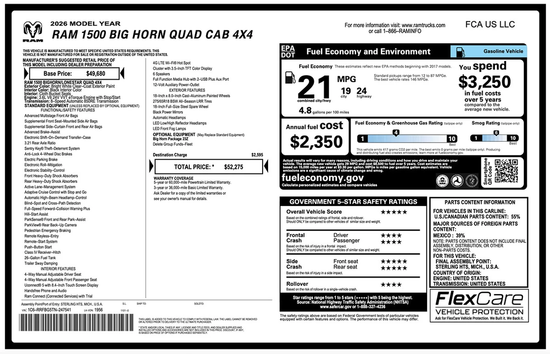 2026 Ram 1500 2nd Gen - Image 2 of 31
