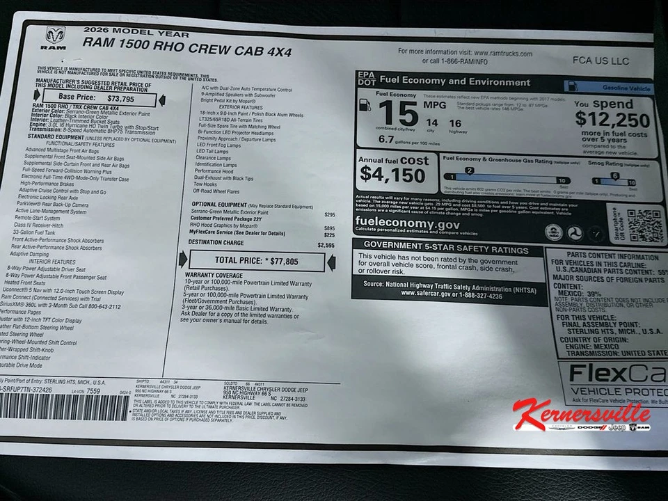 2026 Ram 1500 2nd Gen - Image 20 of 22