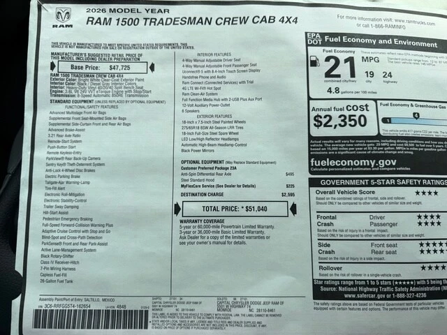 2026 Ram 1500 2nd Gen - Image 26 of 28
