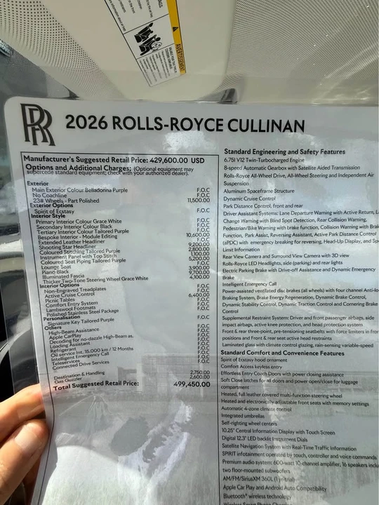 2026 Rolls-Royce Cullinan - Image 20 of 21