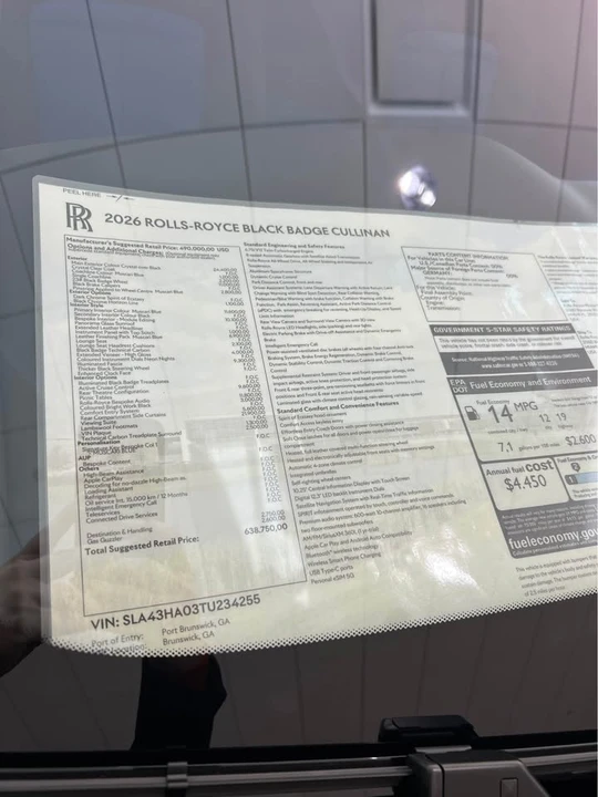 2026 Rolls-Royce Cullinan Black Badge - Image 10 of 10