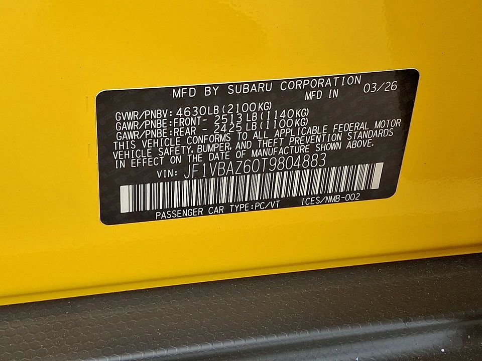 2026 Subaru Impreza WRX 5th Gen - Image 18 of 31