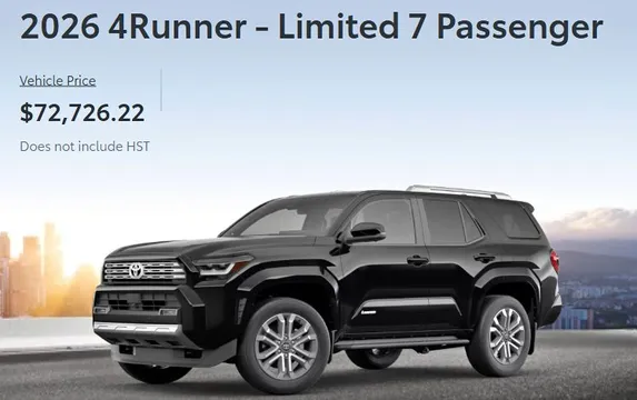 2026 Toyota 4Runner Limited