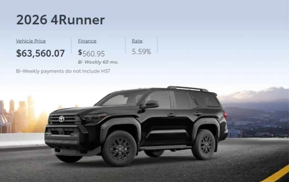 2026 Toyota 4Runner 6th Gen - Image 2 of 4