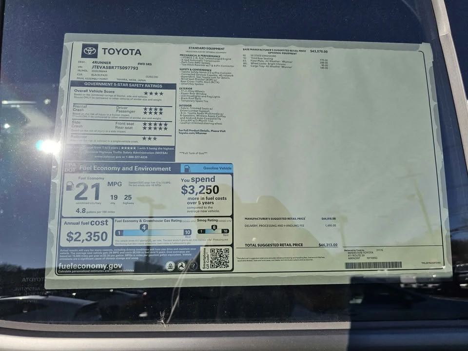 2026 Toyota 4Runner 6th Gen - Image 4 of 5