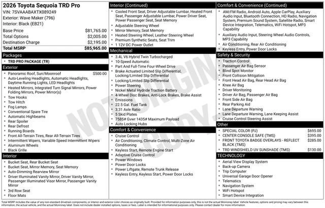2026 Toyota Sequoia 3rd Gen - Image 9 of 20