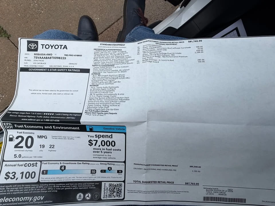 2026 Toyota Sequoia 3rd Gen - Image 2 of 20