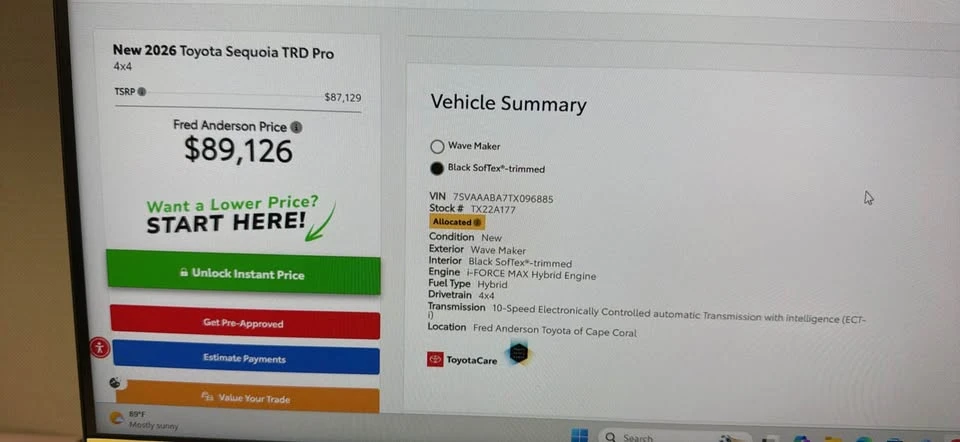 2026 Toyota Sequoia 3rd Gen - Image 4 of 4