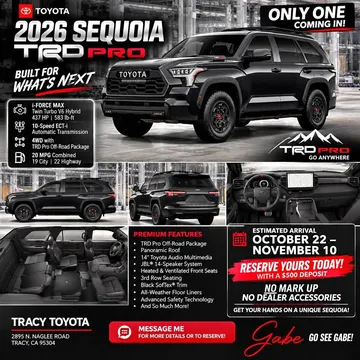 2026 Toyota Sequoia TRD Pro Sport Utility 4D
