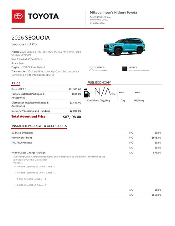 2026 Toyota Sequoia 3rd Gen - Image 5 of 8