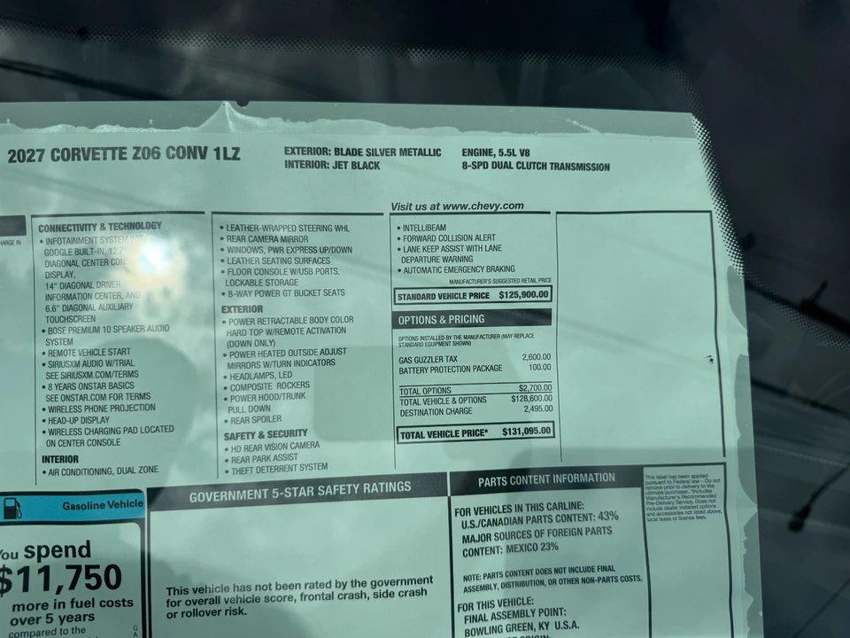 2027 Chevrolet Corvette C8 Z06 - Image 30 of 30
