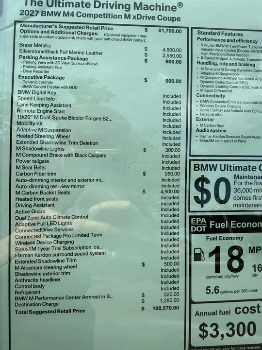 2027 BMW G82/G83 M4 - Image 3 of 18