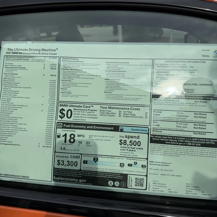 2027 BMW G82/G83 M4 - Image 13 of 13