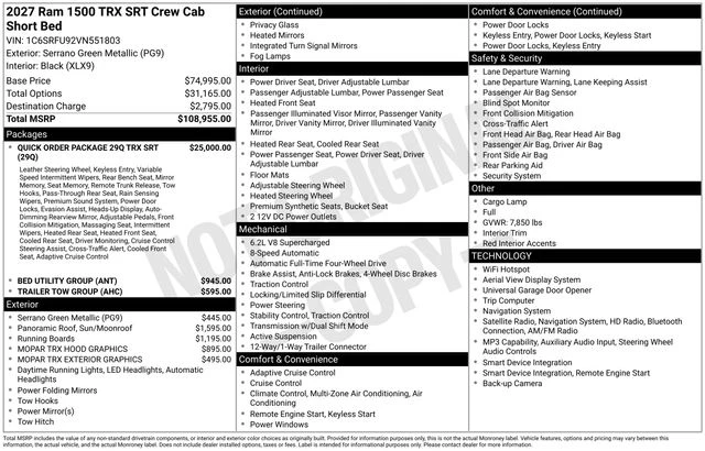 2027 Ram 1500 TRX 2nd Gen - Image 2 of 3