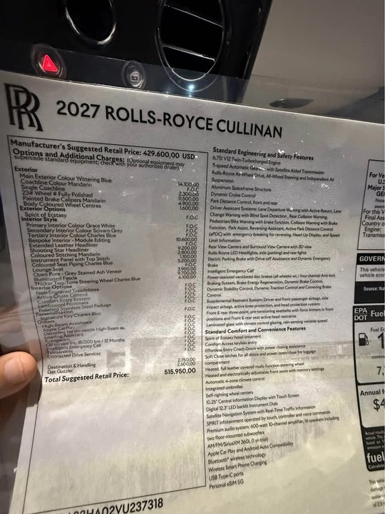 2027 Rolls-Royce Cullinan - Image 20 of 20