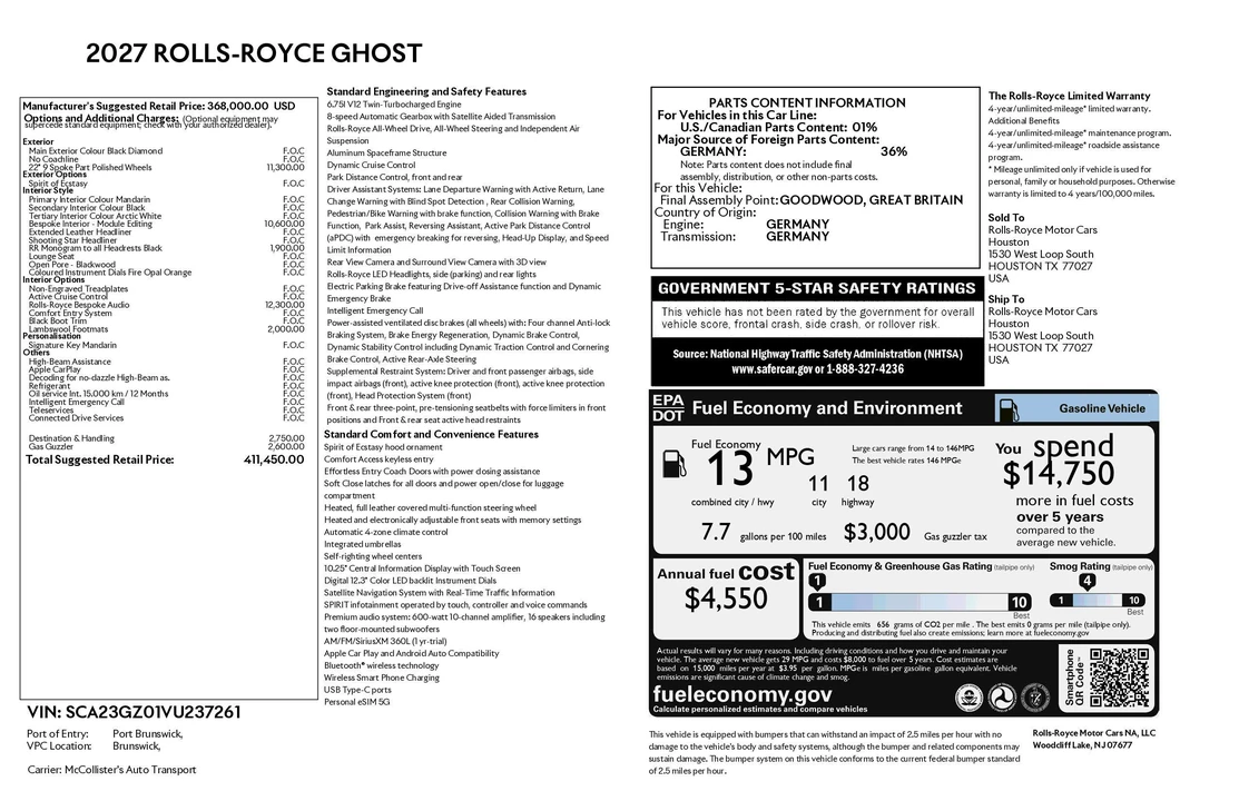 2027 Rolls-Royce Ghost 2nd Gen - Image 9 of 10