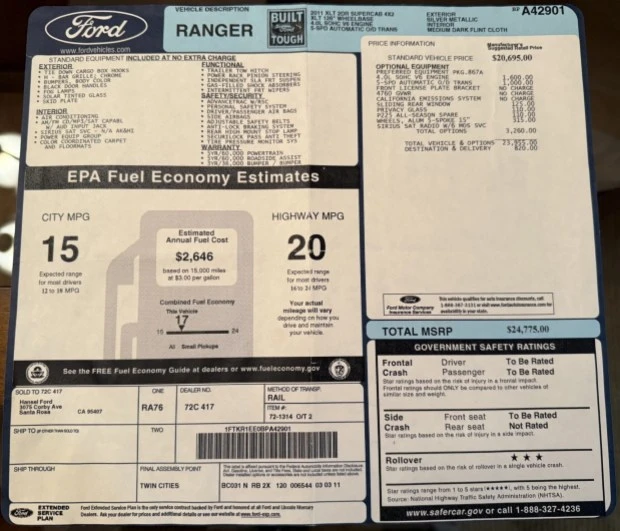 2011 Ford Ranger 3rd Gen - Image 8 of 8
