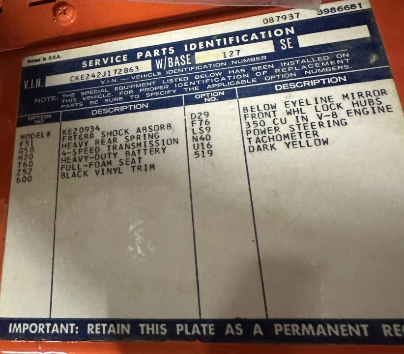 1972 Chevrolet C/K 2nd Gen - Image 8 of 8