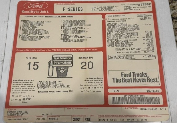 1995 Ford F-Series 9th Gen - Image 8 of 8
