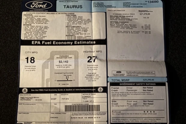 2011 Ford Taurus 5th Gen - Image 8 of 8