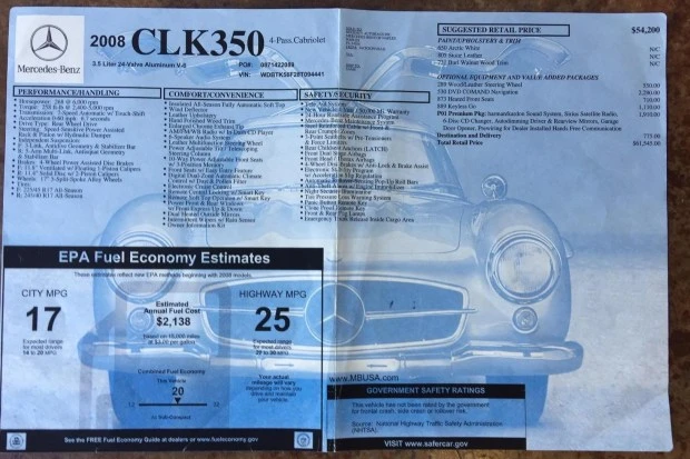 2008 Mercedes-Benz C209/A209 CLK-Class - Image 8 of 8
