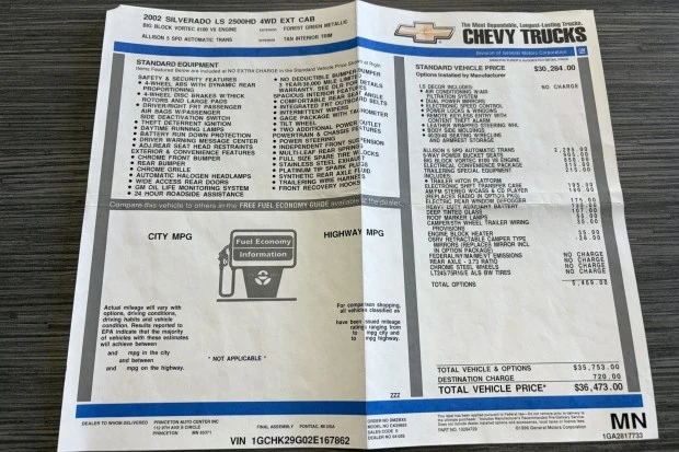 2002 Chevrolet Silverado Heavy Duty 1st Gen - Image 8 of 8