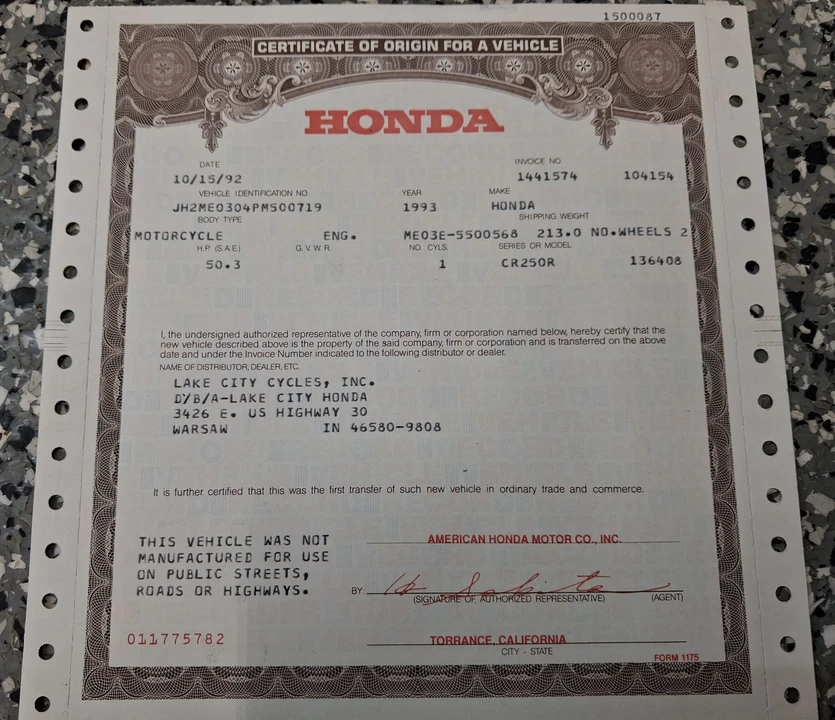 1993 Honda CR - Image 31 of 31