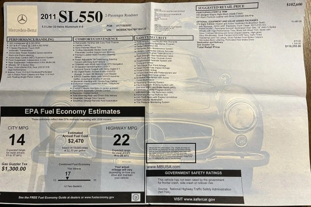 2011 Mercedes-Benz R230 SL-Class - Image 8 of 8