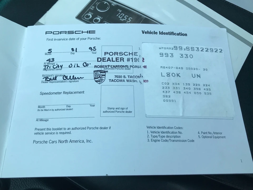1995 Porsche 993 Carrera - Image 21 of 23