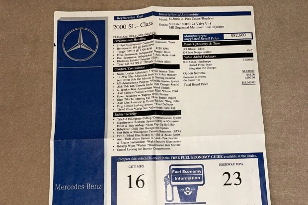 2000 Mercedes-Benz R129 SL-Class - Image 8 of 8