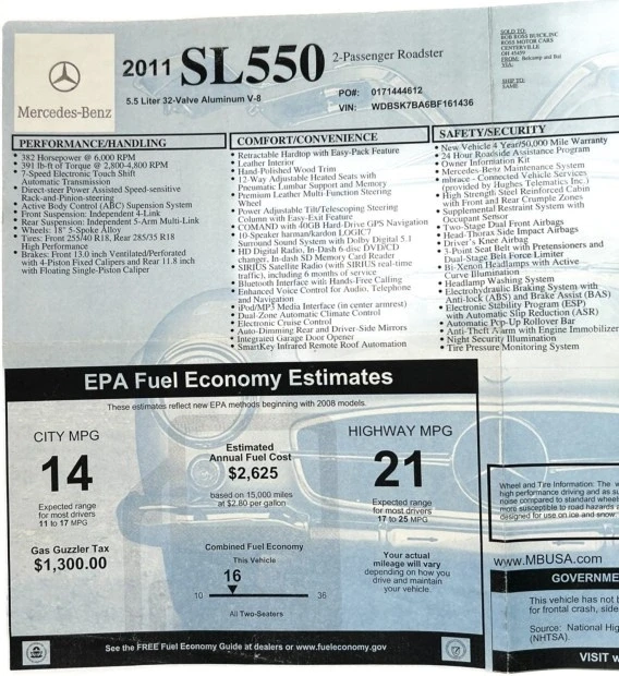 2011 Mercedes-Benz R230 SL-Class - Image 8 of 8