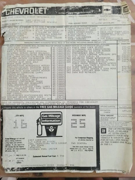 1987 Chevrolet Corvette C4 - Image 8 of 8