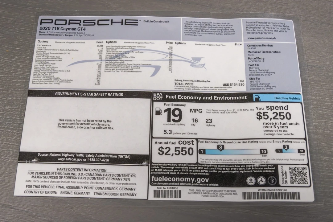 2020 Porsche 718 Cayman GT4 - Image 7 of 7
