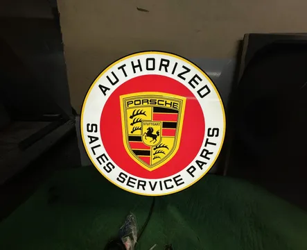 Porsche Authorized Parts and Service Illuminated Sign