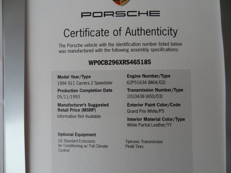 1994 Porsche 964 Carrera - Image 29 of 31