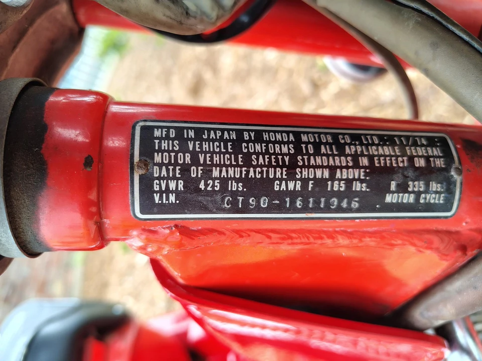 1975 Honda CT90 - Image 13 of 13