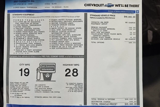 2001 Chevrolet Corvette C5 Z06 - Image 8 of 8
