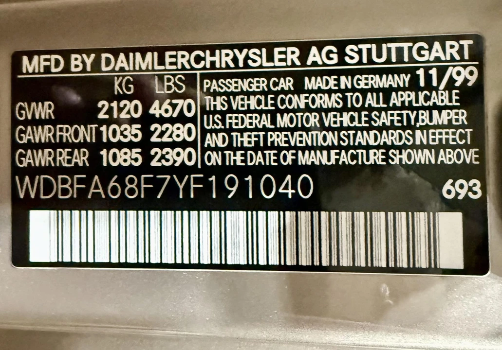 2000 Mercedes-Benz R129 SL-Class - Image 30 of 31