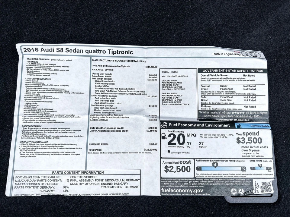 2016 Audi D4 S8 - Image 23 of 31
