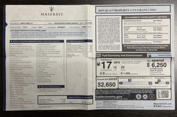 2019 Maserati Quattroporte 6th Gen - Image 9 of 9