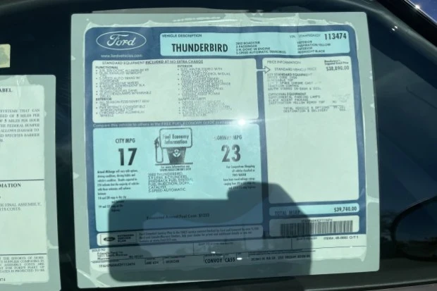2002 Ford Thunderbird 11th Gen - Image 8 of 8