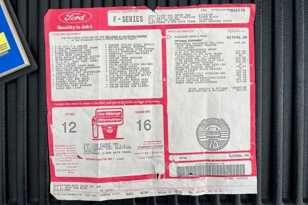 1992 Ford F-Series 9th Gen - Image 7 of 7