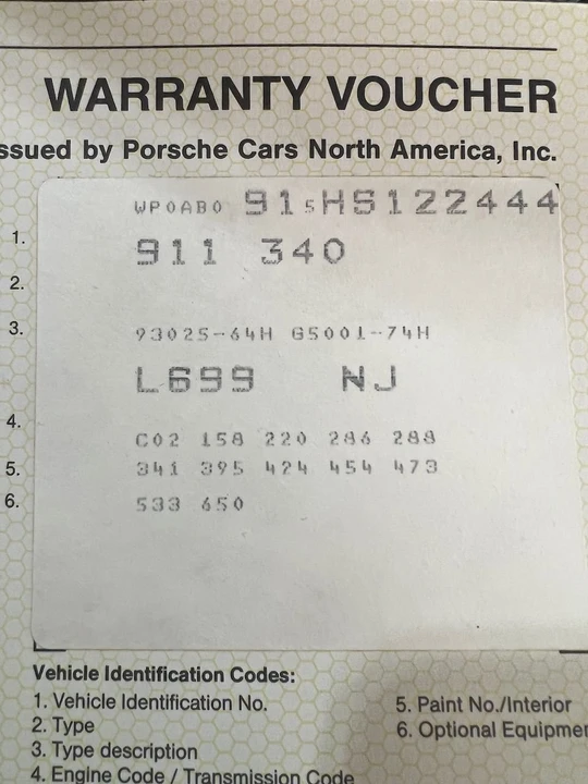 1987 Porsche 911 Carrera 3.2 - Image 5 of 5