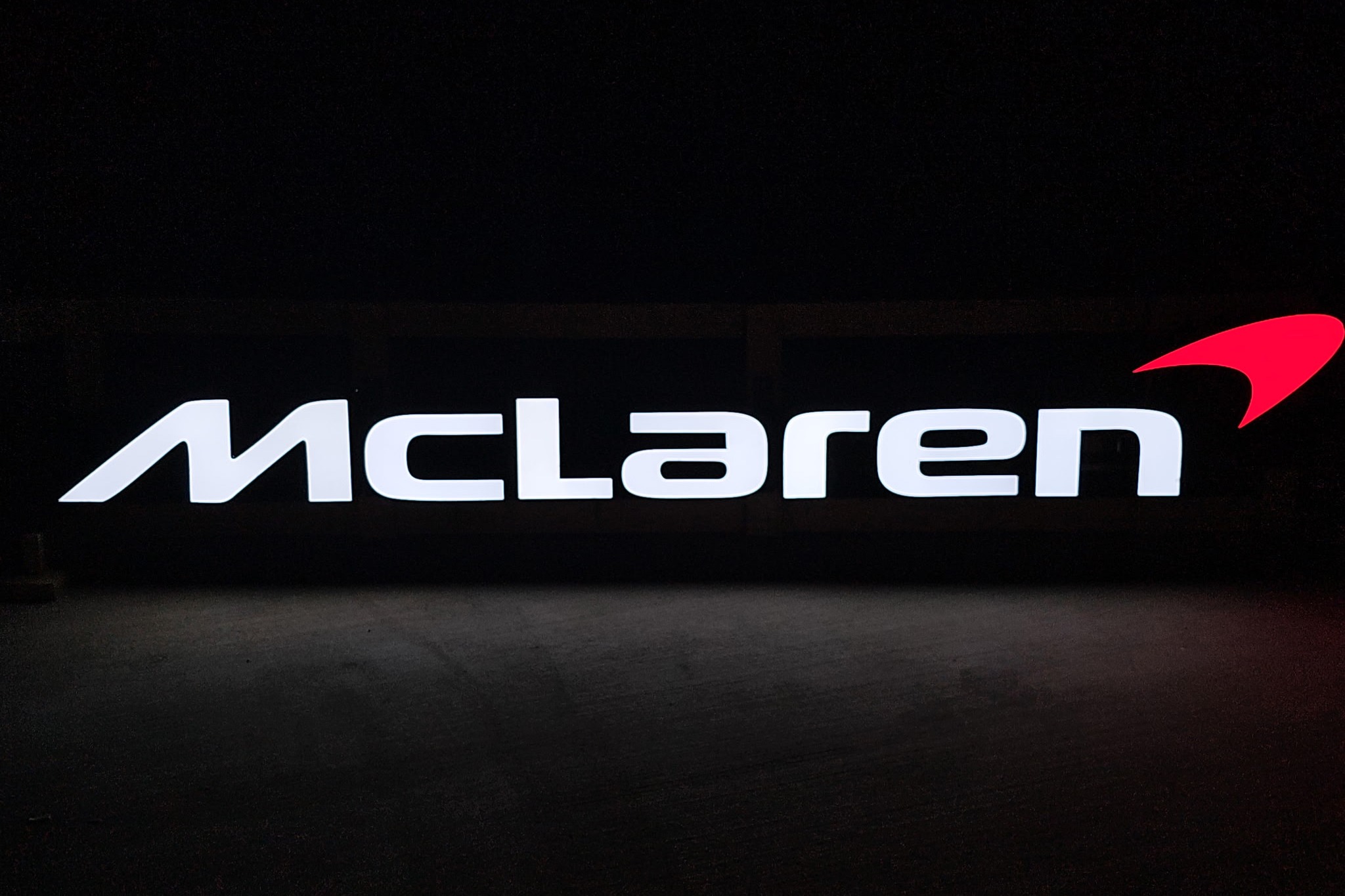Illuminated McLaren Sign