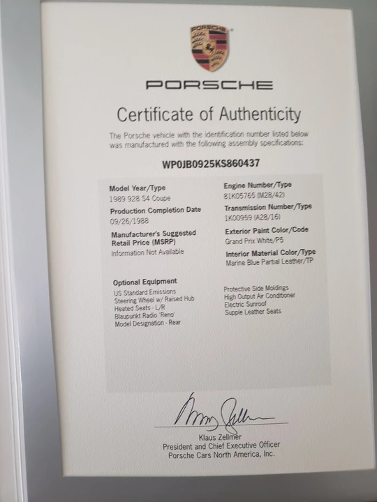1989 Porsche 928 S4 - Image 12 of 13