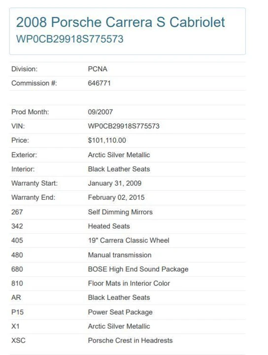 2008 Porsche 997 Carrera S - Image 19 of 19