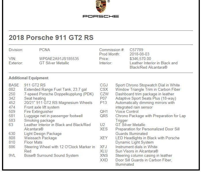 2018 Porsche 991 GT2 RS - Image 2 of 9