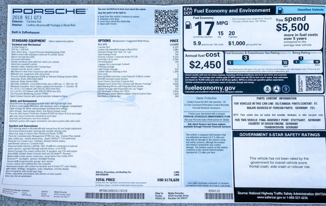 2018 Porsche 991 GT3 - Image 23 of 23