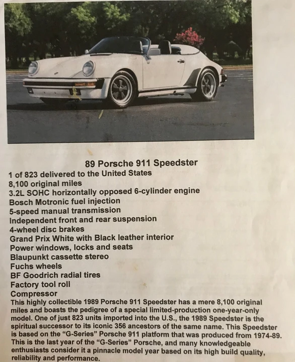 1989 Porsche 911 Carrera 3.2 - Image 7 of 12