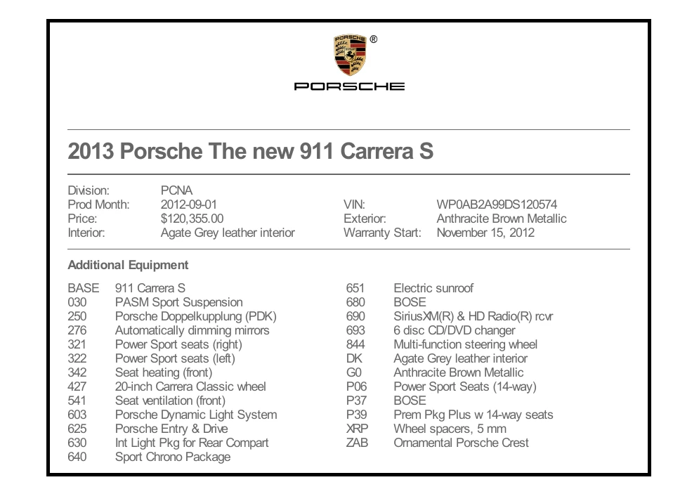 2013 Porsche 991 Carrera S - Image 10 of 10